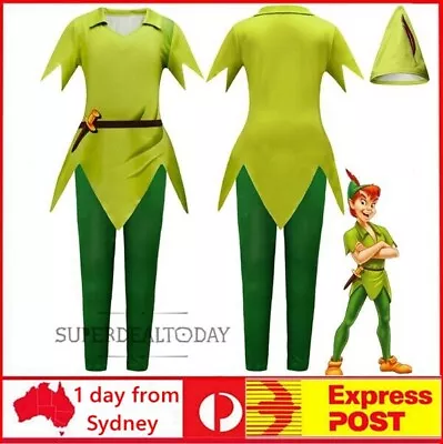 Boys Kids Peter Pan Party Costume Suit Cosplay Dress Up Halloween Book Week • $36.95