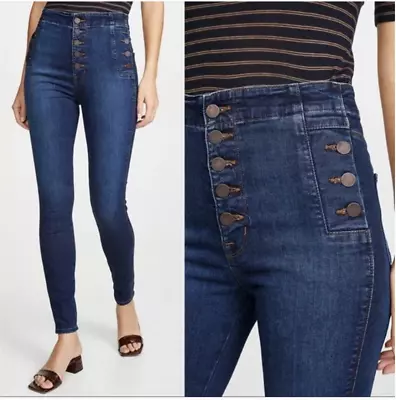 J Brand Natasha High Rise Skinny Blue Jeans In Equalize Size 31 Inseam 30  • $80