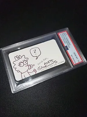 Matt Groening Signed Business Card PSA Certified Slab Gem MT 10 Maggie Simpson • $1200