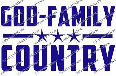 God Family CountryGodUSAFaith Family CountryWe The PeopleCustom Vinyl Decal • $5.95