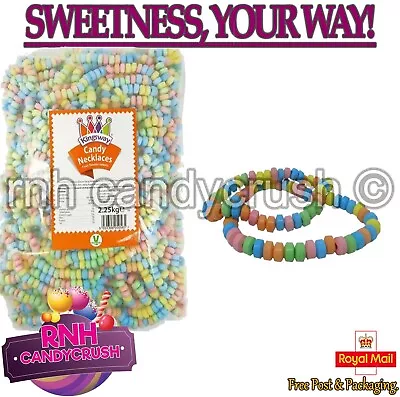 1-100 Candy Necklaces VEGETARIAN Sweets Retro Wedding Party Treat Gifts • £2.37
