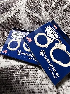 Smith & Wesson Model 100 Handcuffs Nickel (1) Pair New • $29.99