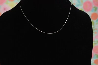 $60 • Buy 15  14 KT White Gold Box Chain Necklace!