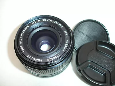 Minolta Celtic 35mm F/ 2.8 Lens MC  MD Mount Sn1020522 • $39.80