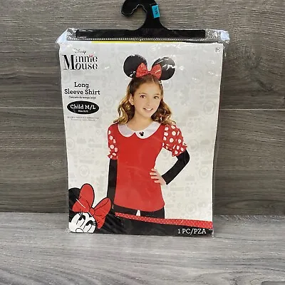 Disney Minnie Mouse Long Sleeve Top Halloween Costume Accessory Child M/L New • $17.99