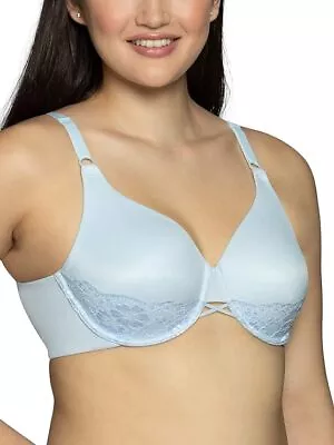 Vanity Fair Radiant Back Smoothing Flat Underwire Bra Light BLUE 36 38 40 42 44 • $16.88