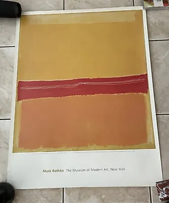 Mark Rothko Number 5 (Number 22) Red Orange Color Field Abstract Poster MOMA NY • $65
