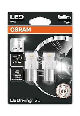 Osram Ledriving Sl P21w 12v 6000k Drl Brake Fog Reverse Led Bulbs 7506dwp-02b • $18.63