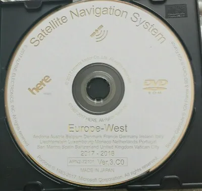 Genuine Honda Sat Nav Map 2017-2018 Navigation Disc Ver 3.c. West Dvd  • £55