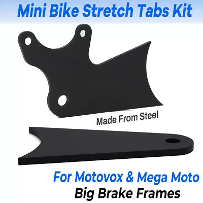 4 Inch Mini Bike Stretch Tabs Kit Steel For Motovox Mega Moto Frames- Weld On • $41.99