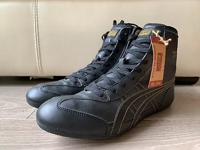 NEW Vintage 2003 Onitsuka Tiger 81 Wrestling Shoes Size 125 Black/Gold HY303 • $690