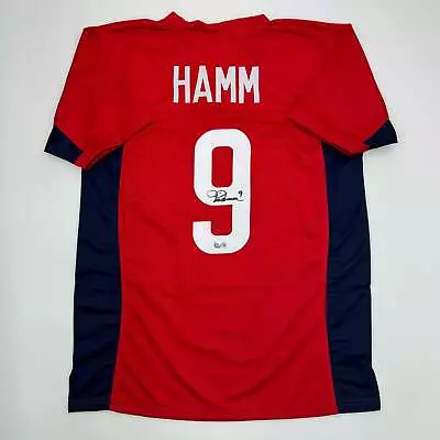 Autographed/Signed Mia Hamm Red Team USA United States World Cup Jersey BAS COA • $179.99