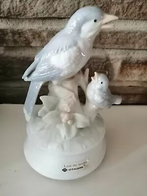 Vintage Otagiri Japan Porcelain Bird Chick Music Box  Love Me Tender  • $16