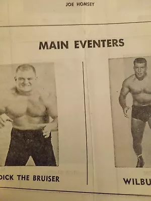 Mint Dick Bruiser NWA 1961 Wrestling Program Kansas WWWF AWA Synder TheszEllis • $13.99