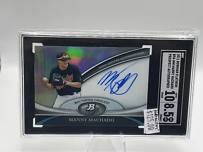 2011 Bowman Platinum Refractor Manny Machado Auto SGC 8.5/10 • $103.50