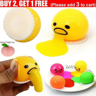 $3.99 • Buy Squishy Puking Egg Yolk Squeeze Ball With Yellow Goop Relieve Stress Relief Toy-