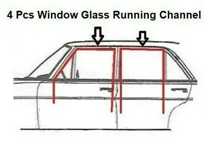 Rubber Door Window Running Channel Gasket Seal Mercedes W124 4 Pcs • $104.40