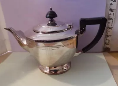 Mappin & Webb Art Deco 1.5 Pint Silver Mappin Plate Teapot With Bakelite Handle • $31.11