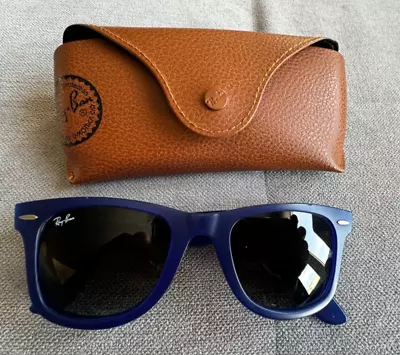 Ray-Ban (RB2140 887/96 50-22 3N) Original Wayfarer Sunglasses Blue IN CASE NICE • $39