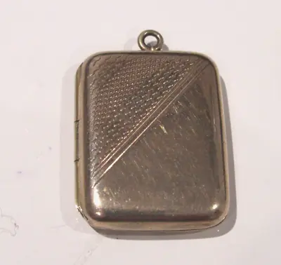 Vintage Rolled Gold Engraved Rectangular Locket Pendant • £17.99