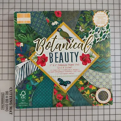 £2.20 • Buy First Edition Botanical Beauty Jungle Tropical 6x6 Paper Pad USED 41 Full Sheets
