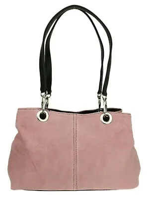 £10.99 • Buy Italian Genuine Suede Leather Shoulder Bag Vera Pelle Expandable Handbag Fashion