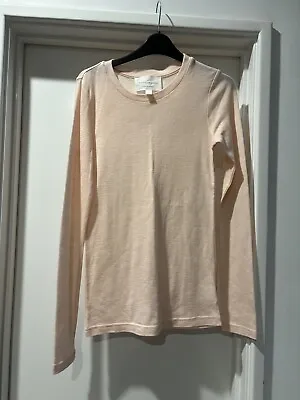 Viktoria + Woods ‘Allegro Crew’ Long Sleeve Peach Top Size 2 (AU10) Merino Wool • $60