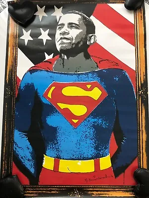 MR. BRAINWASH OBAMA SUPERMAN OOP LIMITED POSTER Street Art BANKSY • $99