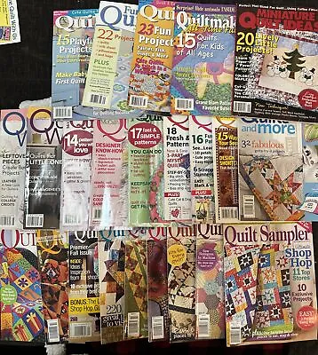 Lot Of 22 Assorted Quilting Magazines American Patchwork Quilting World Kids • $30