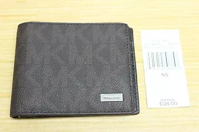 MICHAEL KORS Men's Jet Set Billfold Wallet 2CC Card W/ Passcase Brown NEW $128 • $44.99