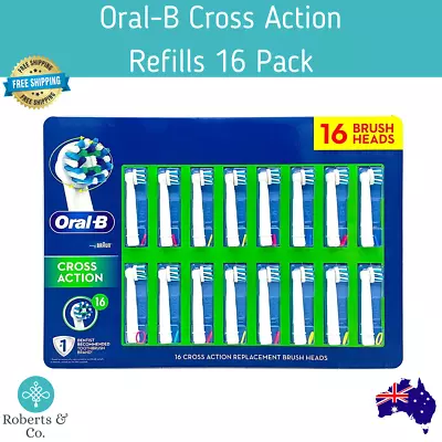 Oral-B Cross Action Refills 16 Pack Replacement Electric Oral B Toothbrush Heads • $78.46