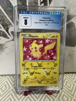 $15 • Buy CGC 8 Pikachu RC7/RC25 Holo, 2013 Pokemon Legendary Treasures ⚡️