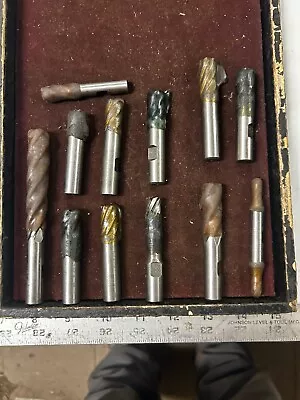 MACHINIST TOOLS LATHE MILL Machinist Lot Of Sharp End Mills Wax Coated • $9.99