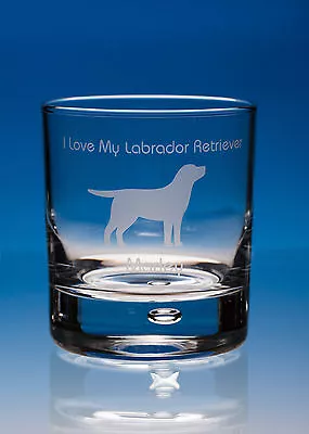 Labrador Retriever Whisky Glass Personalised Engraved Labrador Gift • £18.52