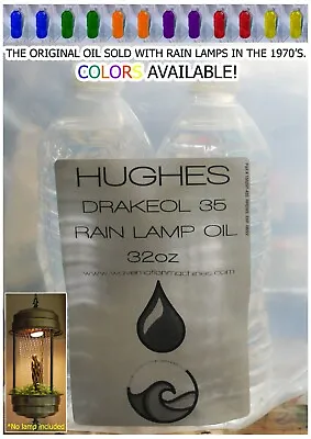 💧REAL 32oz Drakeol 35 Vintage Rain Lamp Oil - Creators Johnson🎈-All COLORS!💧 • $19.95