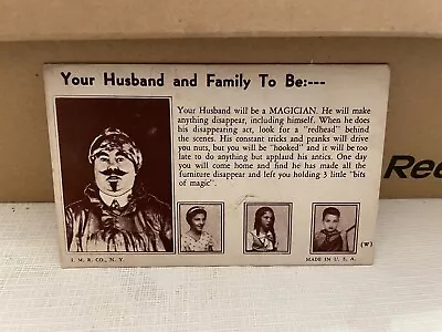 Vtg Postcard/Ink Blotter Your Husband And Family To Be • $0.99