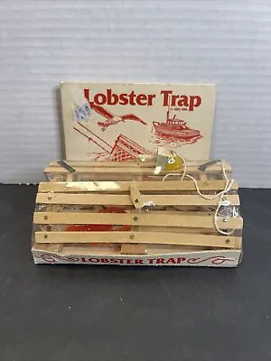 Vintage Souvenir Maine Lobster Pot Trap Model With Buoy And Lobster 1980s Sealed • $45