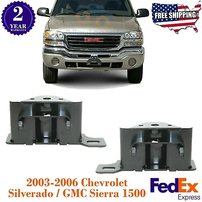 Front Bumper Brackets Set For 2003-2006 Silverado / GMC Sierra 1500 • $52.16