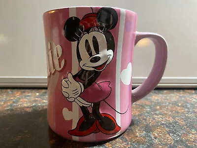 Disney Store Minnie Mouse 3D Pink Purple 16 Oz Coffee Mug Cup Hearts Valentines • $27.95