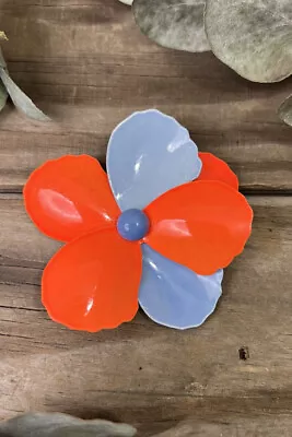 Vintage Enamel Spring Flower Vibrant Colors Brooch Pin Costume Jewelry 🧡 • $15.30