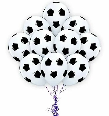 £7.99 • Buy Mix Football Print Balloons 12  Soccer MATCH LATEX Ballons Birthday Party Decor 