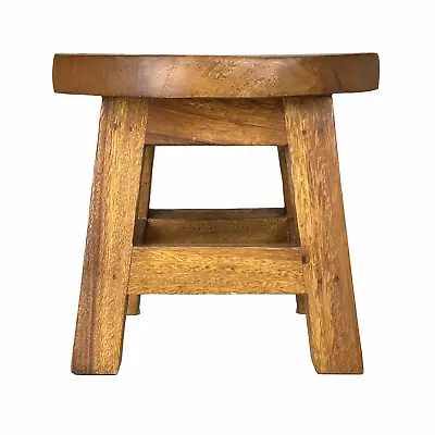 Wooden Milking Stool - Heavy Duty 40mm Crossbar Version Kids Stool Plant Stand • £22.99