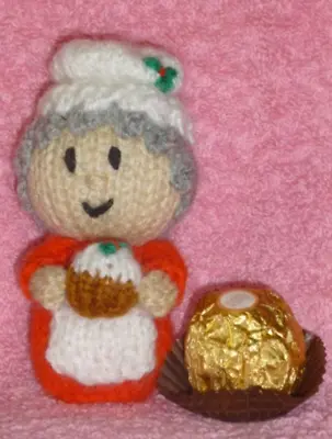 KNITTING PATTERN - Mrs Claus Mother Christmas Chocolate Cover Christmas Fererro • £3.25