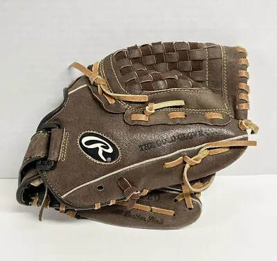 Rawlings FP120 Fastpitch Softball Leather Glove RHT 12” Zero Shock Brown  • $12.99