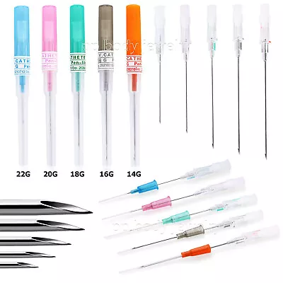 1pc. Sterilized I.V. Catheter Cannula Needles Body Piercing 22G 20G 18G 16G 14G • $3.18