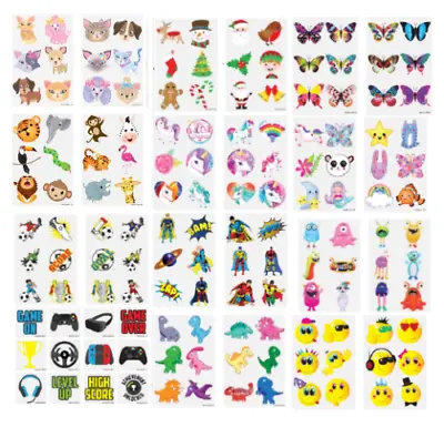 £1.99 • Buy 24 TEMPORARY TATTOOS Kids Childrens Girls Boys Novelty Party Loot Bag Fillers 