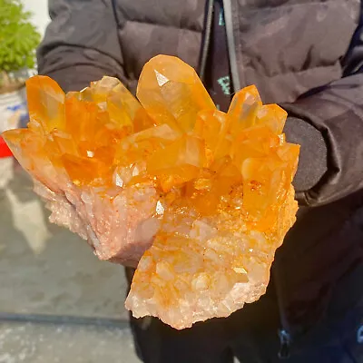 4.07LB Natural Yellow Quartz Stone Crystal Cluster Healing Stones Mineral • $56