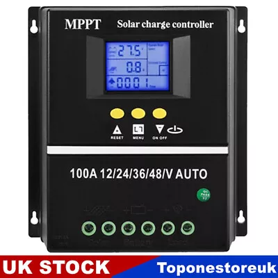 4000W 60A MPPT Solar PV Regulators 12V 24V 36V 48V Solar Charge Controller LCD • £32.99