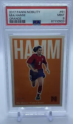 2017 Nobility Mia Hamm SP Orange Card /75 United States USWNT • $175