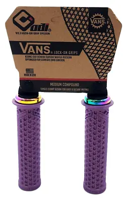 ODI Vans V2.1 Lock-On Grips - Iridescent Purple Oil Slick • $28.83